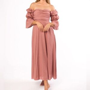 Worth collective Corrine tiered sleeve maxi dress with pockets